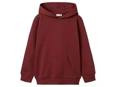 Name It new maroon sweatshirt med hætte og tekst print